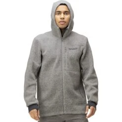 Norrona Warmwool3 Hood Jacke Herren - Drizzle