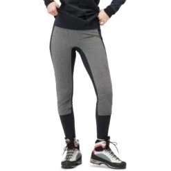 Norrona Wind Tights Damen - Caviar/Dark Grey Melange